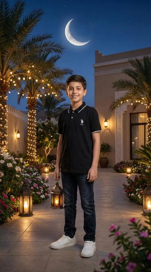 صورة تيشيرت بولو اسود